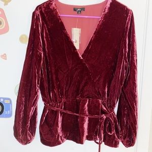 Red Velvet J Crew Top